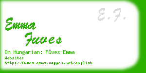emma fuves business card