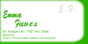 emma fuves business card